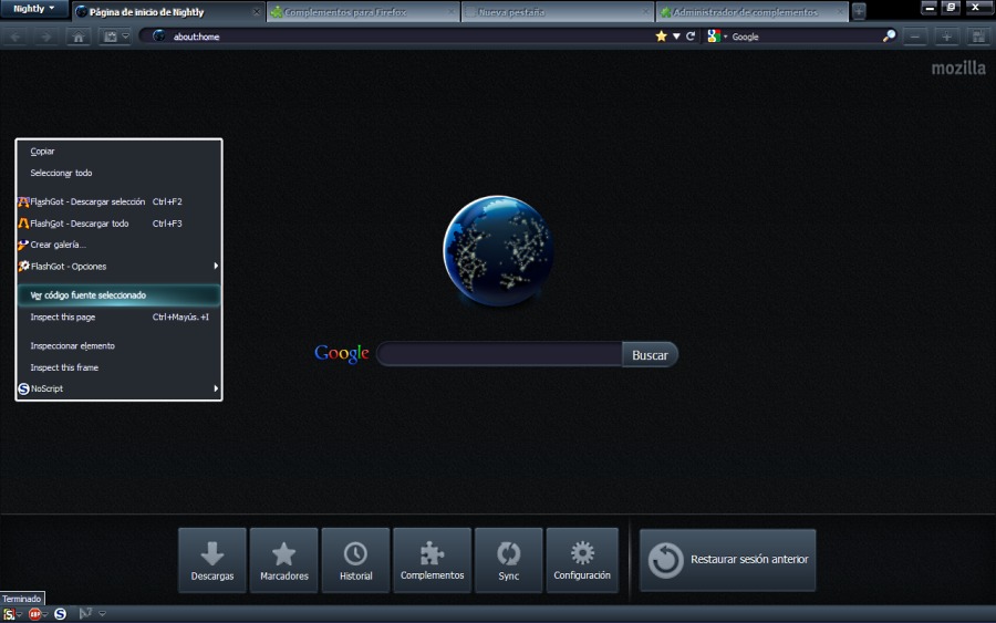 Firefox  14 soft dark