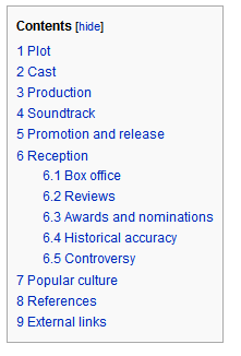 Wikipedia: Topic Title Left-aligned