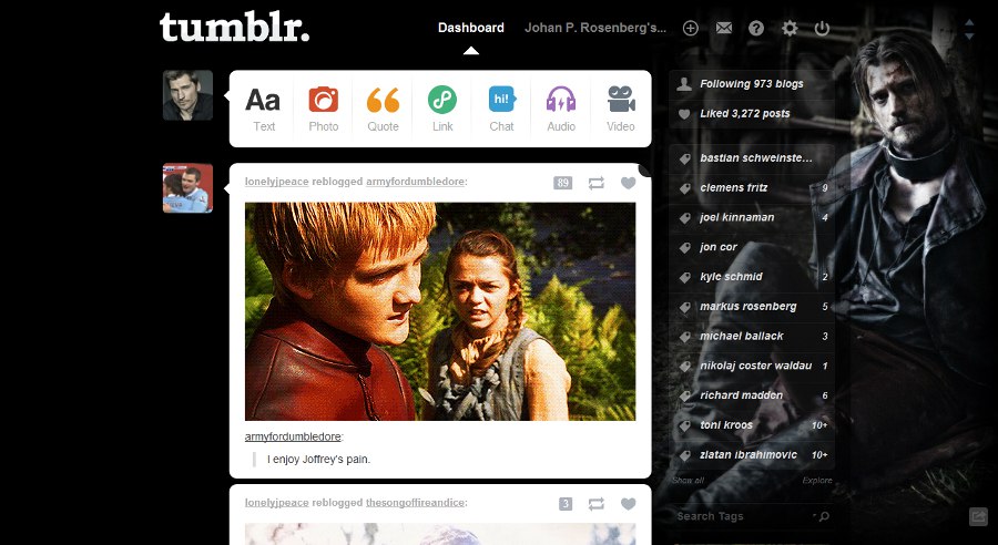 Tumblr - Jaime Lannister (Game of Thrones - Black)