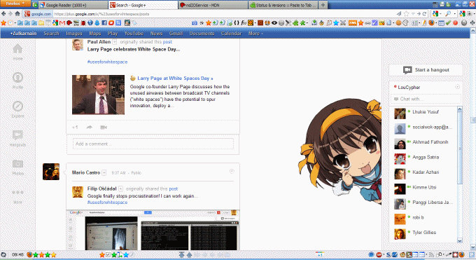 Google+ #usesforwhitespace Haruhi