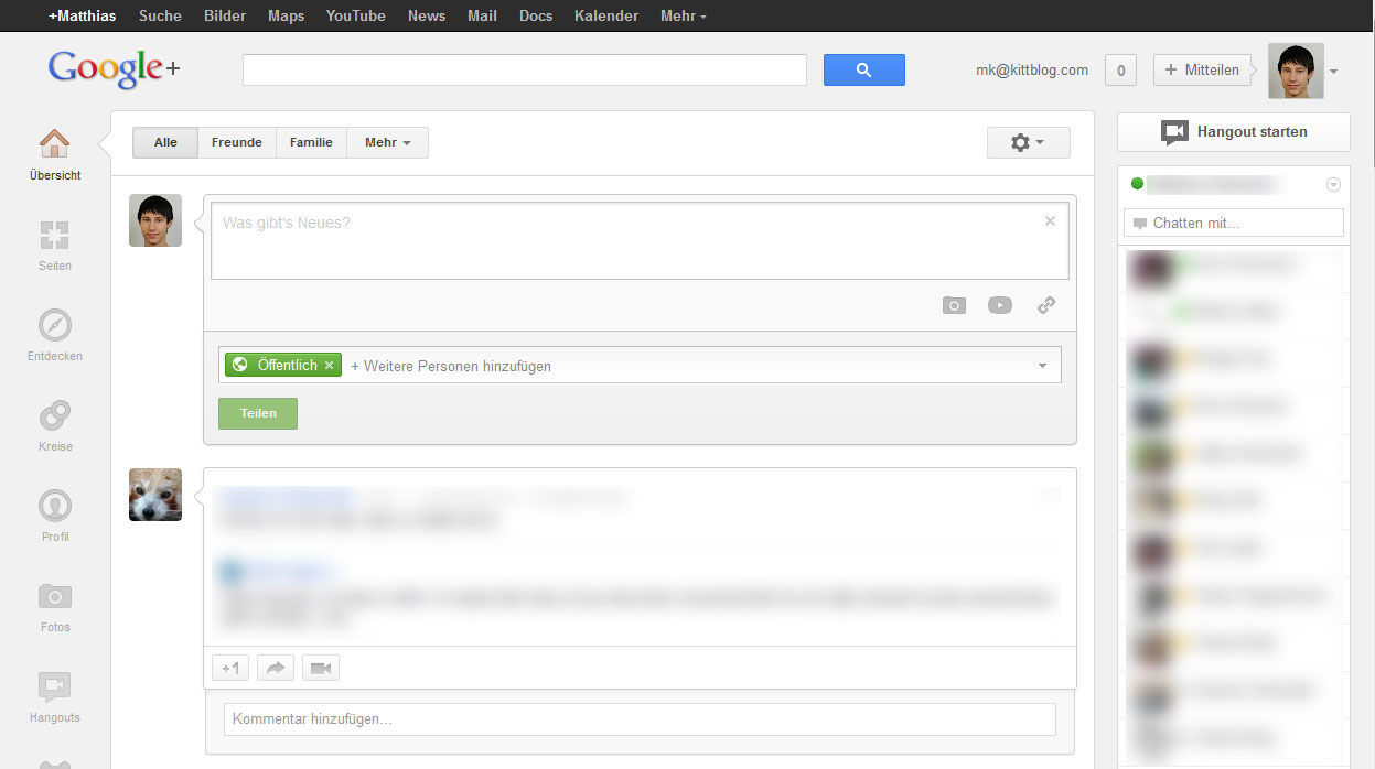 Wide Google+ Stream - New Design 04/2012
