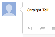 Google+ posts with a straight tail