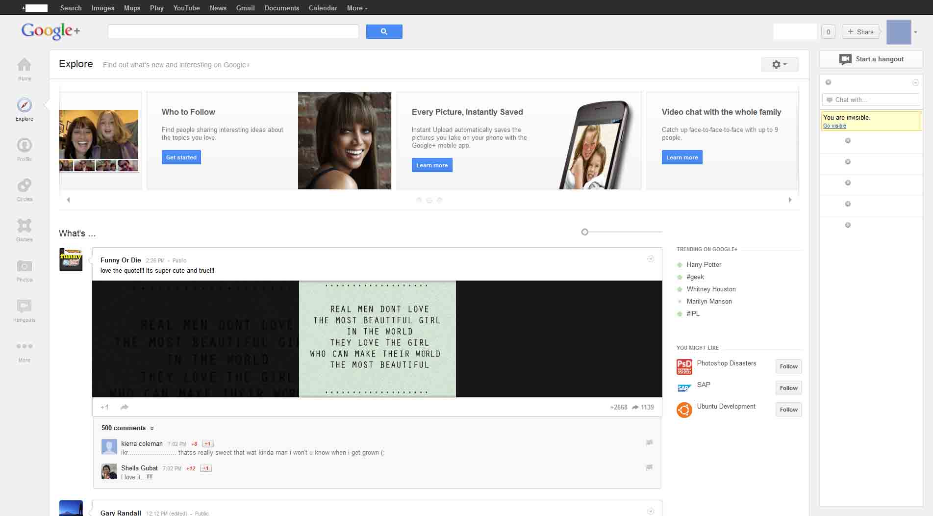 Google+ Wide