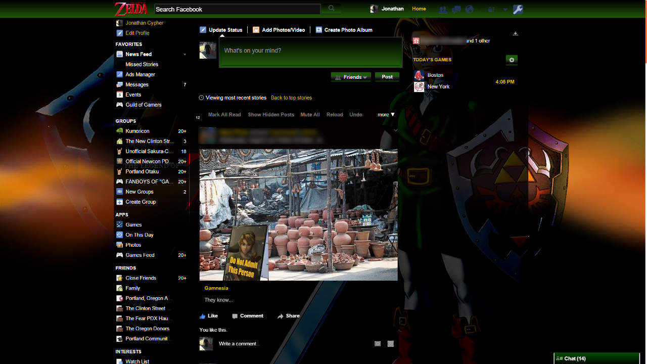 Legend of Zelda Facebook