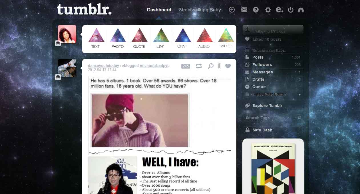Blue Nebula Dashboard Theme