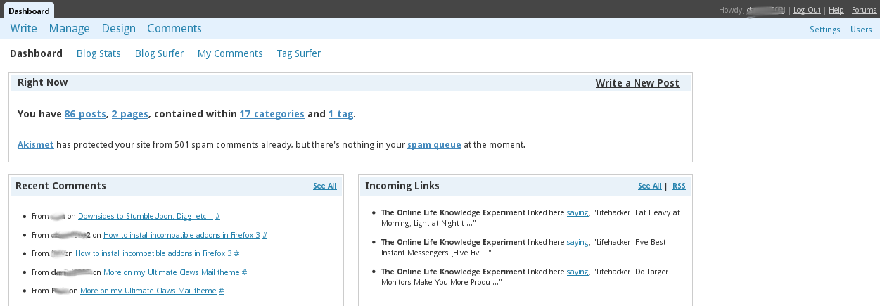 Restyle Wordpress admin interface