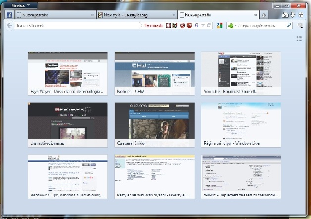 New Tab In-content