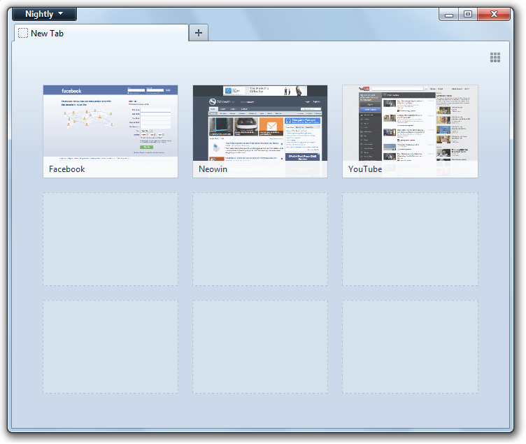 Firefox New-Tab Page: In-content UI style