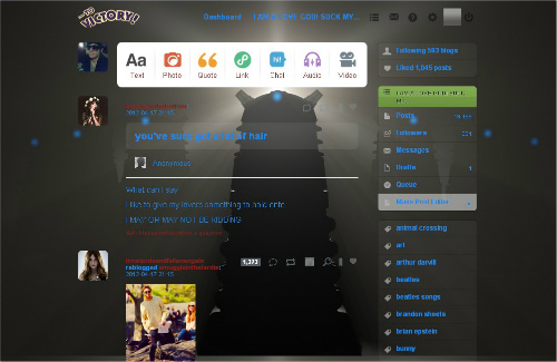 Dalek Tumblr Dash Theme