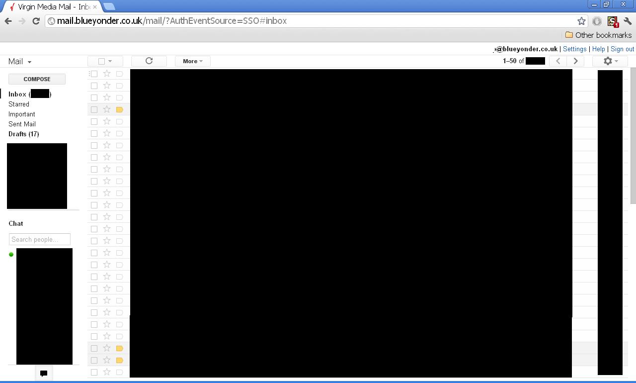 Virginmedia / blueyonder / NTL gmail fix