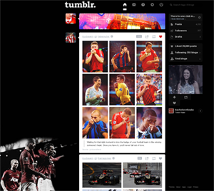 Tumblr | Manchester United | theme #1 w/ menu dash