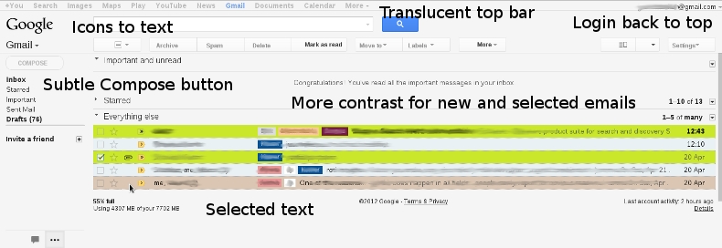 New Gmail without any of the annoyances