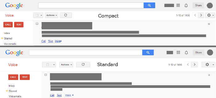 Compact Google Voice