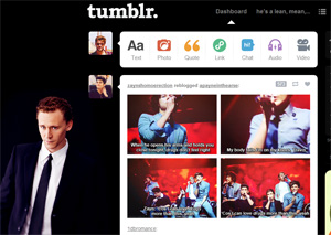 Tumblr dashboard: Tom Hiddleston #2