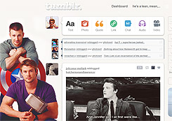 Tumblr dashboard: Chris Hemsworth #4