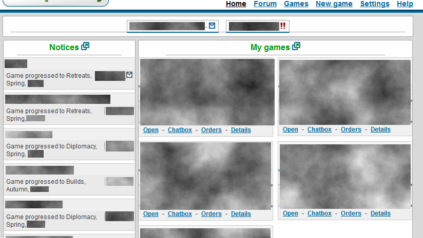 webDiplomacy - re-layout homepage