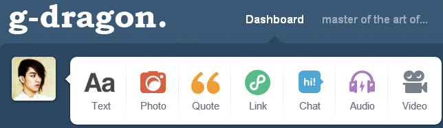 Big Bang's G-Dragon tumblr logo