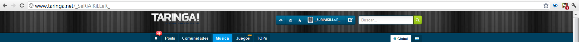 taringa header elegante