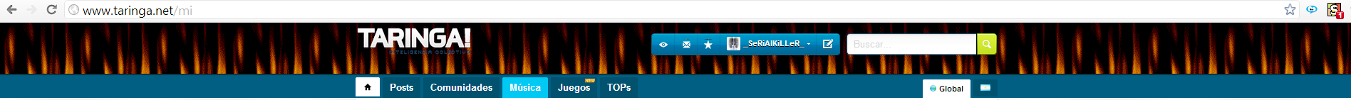 taringa header fuego