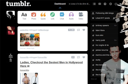 Harry Judd tumblr dash theme