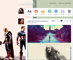 Tumblr dashboard | Thor & Captain America 1