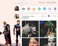 Tumblr dashboard | Thor & Captain America 2