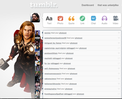 Tumblr dashboard | Thor