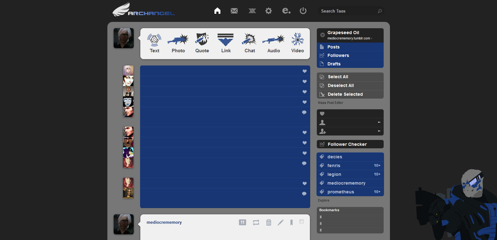 Garrus Tumblr Theme