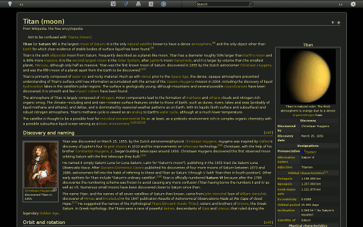 Wikipedia - Dark, gold, simple