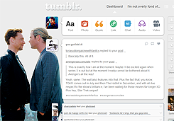Tumblr dashboard: Hiddleston & Hemsworth #1