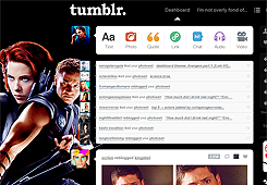 Tumblr dashboard: Black Widow & Hawkeye