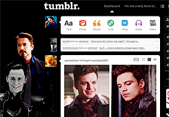 Tumblr dashboard: Loki & Tony Stark