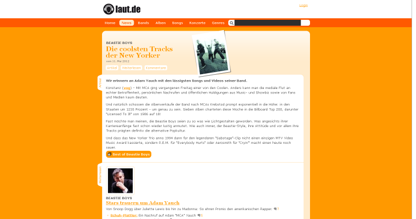 laut.de cleanup