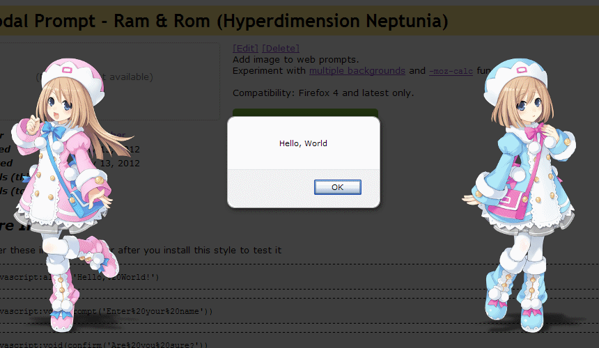 Modal Prompt - Ram & Rom (Hyperdimension Neptunia)