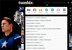 Tumblr dashboard: Steve Rogers & Phil Coulson