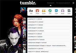 Tumblr dashboard: Natasha & Loki