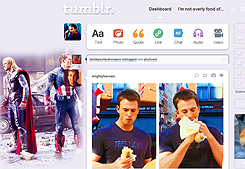 Tumblr dashboard: Thor & Captain America
