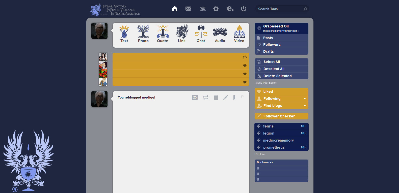 Grey Warden Tumblr Theme
