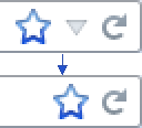 Firefox - Hide URL bar drop marker