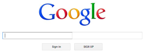 GMail &other Google logins styled as Google Search