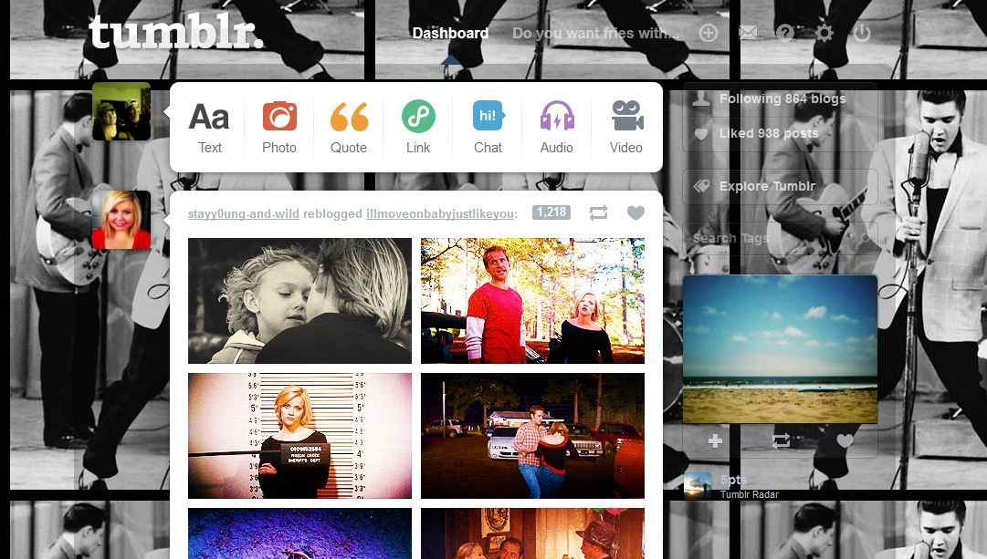 ELVIS PRESLEY TUMBLR DASH