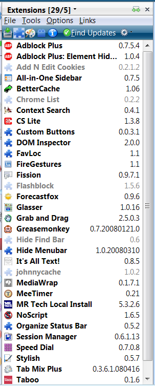 Len R's Compact/Slim Extensions List for FF3