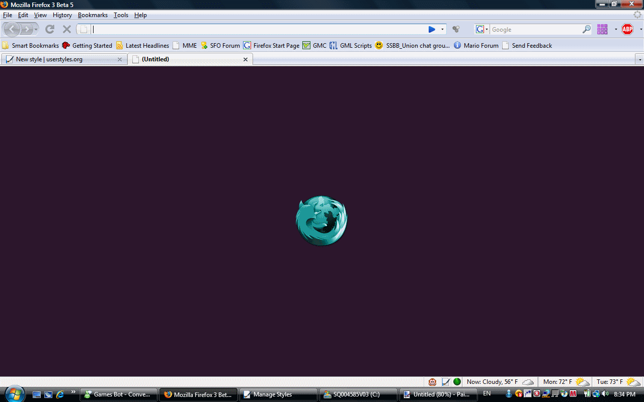 about:blank Blue Firefox Icon