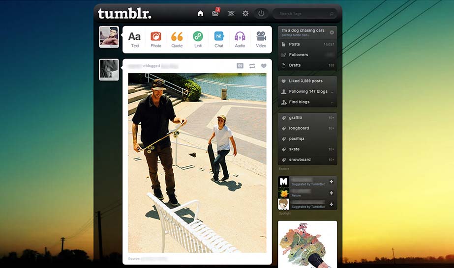 Black & Sleek Tumblr Dashboard Theme. *NEW DASH*