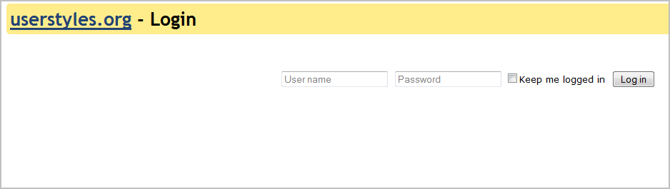 Userstyles.org - Only Site Login (Opened)(Minimal)
