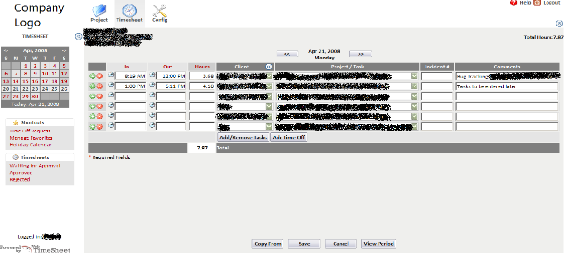 Timesheet - Replicon Web (Calibri) +