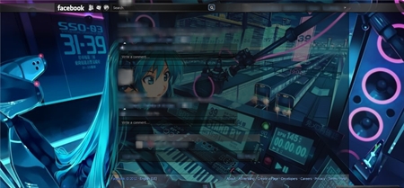Facebook theme: DJ Hatsune Miku T.A.V