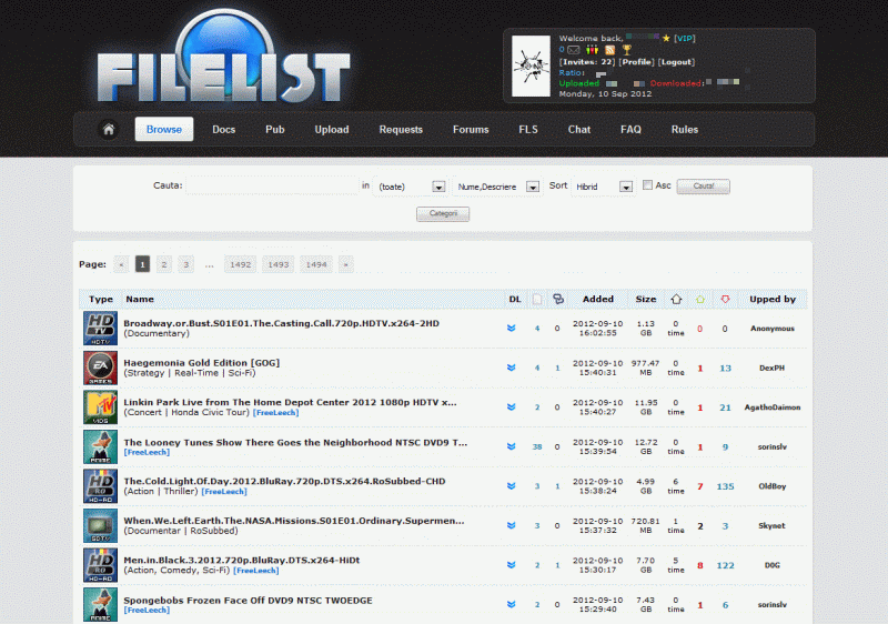 FileList.Ro 2012 - by iOanE Design