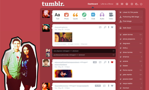 Drianca Degrassi Tumblr Dashboard Theme