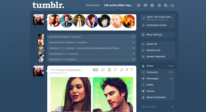 Tumblr Dashboard (random) Icons
